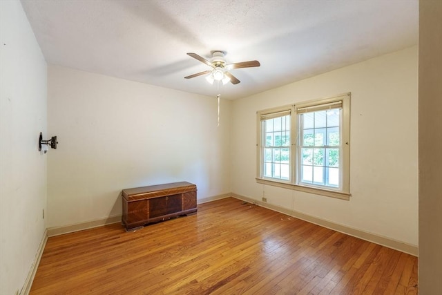 405 Granby Rd, South Hadley, MA 01075 - spare room featuring ceiling fan, light wood-style floors, and baseboards
