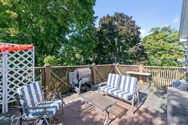 deck with grilling area