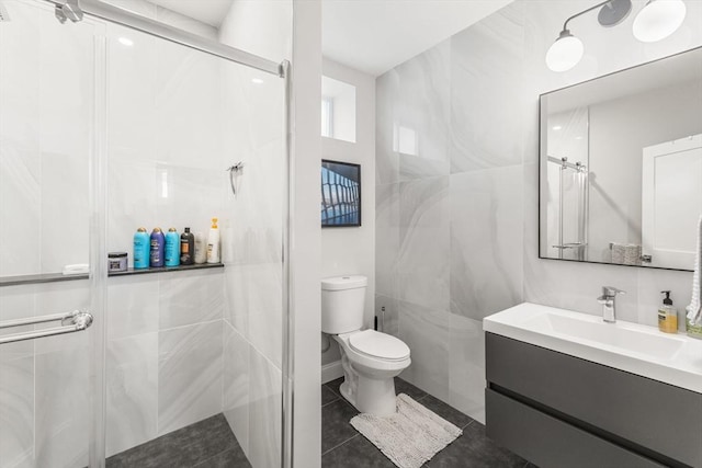 172 Orchard St Unit 172, Watertown, MA 02472 - full bath featuring a shower stall, vanity, toilet, and tile patterned floors