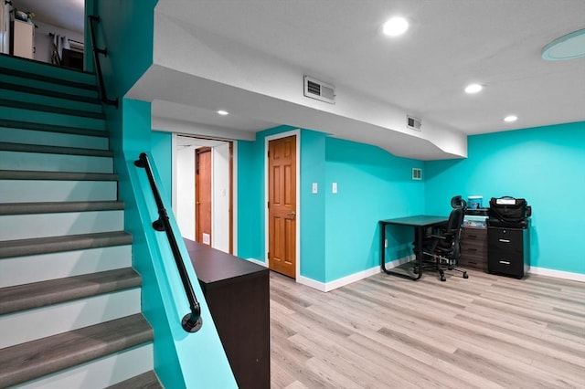 119 Wellman Ave Unit 119, Chelmsford, MA 01863 - office area with baseboards, recessed lighting, and wood finished floors