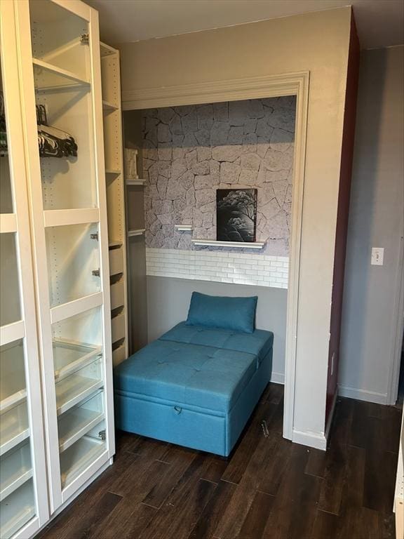 bedroom with wood finished floors