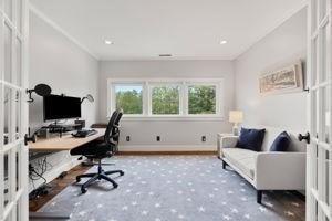 office area featuring french doors
