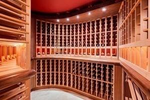 view of wine area