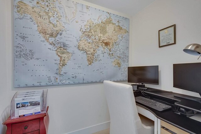 view of home office
