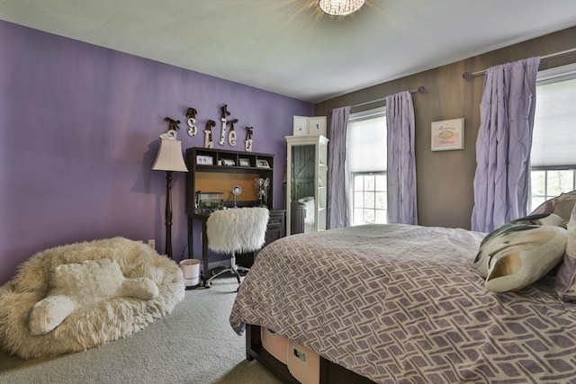 bedroom with carpet flooring