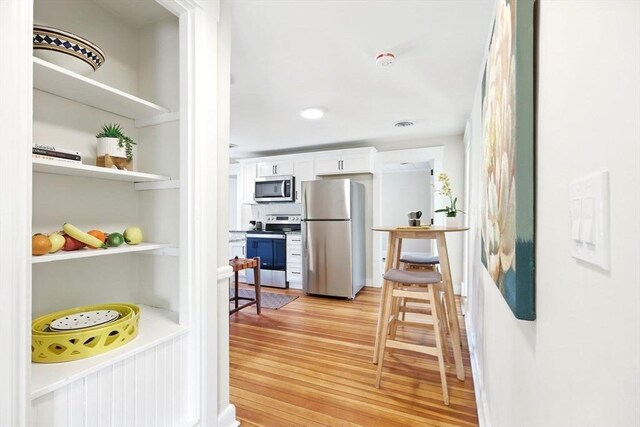 interior space with light wood finished floors