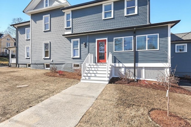 view of front of home featuring entry steps