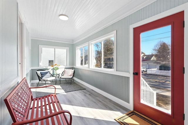 view of sunroom / solarium