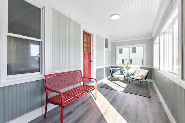 view of sunroom