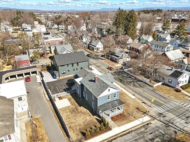 drone / aerial view with a residential view