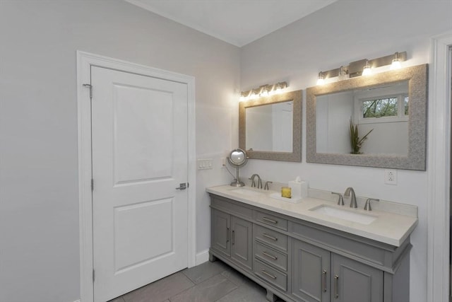 full bath featuring double vanity