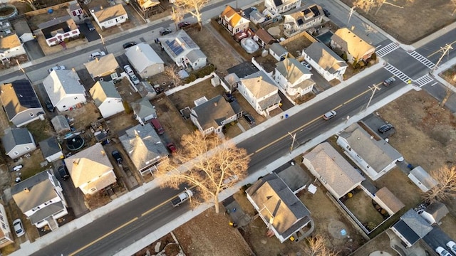 drone / aerial view with a residential view