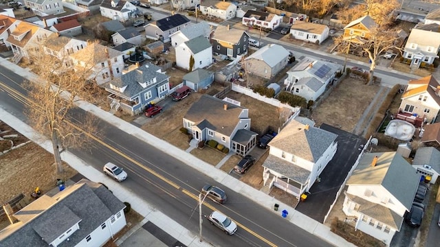 aerial view with a residential view