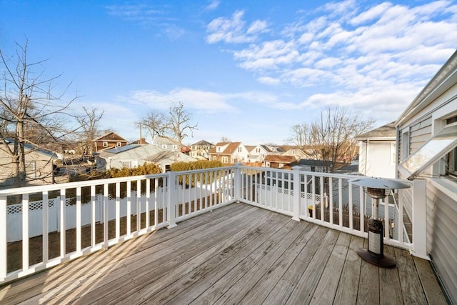 deck featuring a residential view