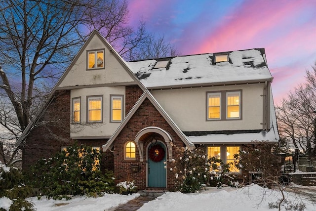 view of tudor home