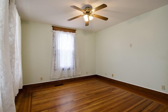 82 Worcester St, West Springfield, MA 01089 - spare room featuring hardwood / wood-style flooring, ceiling fan, and baseboards