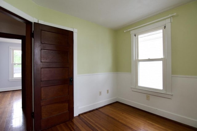 82 Worcester St, West Springfield, MA 01089 - spare room featuring dark wood-type flooring and baseboards