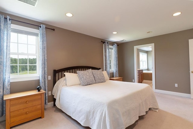 9 Old Poor Farm Rd, Ware, MA 01082 - bedroom featuring light carpet, recessed lighting, and ensuite bath