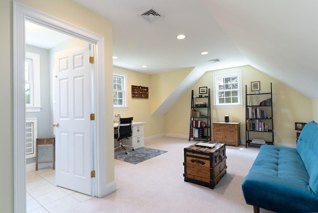 9 Old Poor Farm Rd, Ware, MA 01082 - office space with plenty of natural light, lofted ceiling, carpet flooring, and recessed lighting