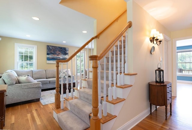 9 Old Poor Farm Rd, Ware, MA 01082 - stairway with wood finished floors and recessed lighting