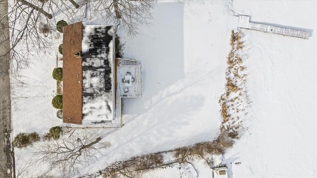 view of snowy aerial view