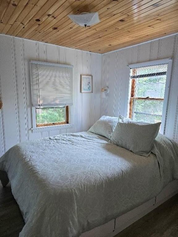 bedroom featuring wood ceiling