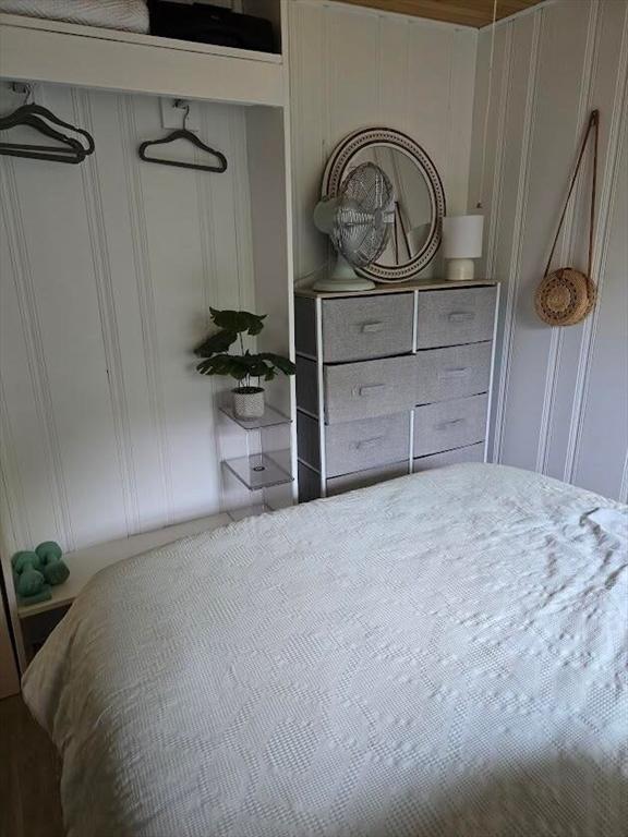 interior space with a decorative wall
