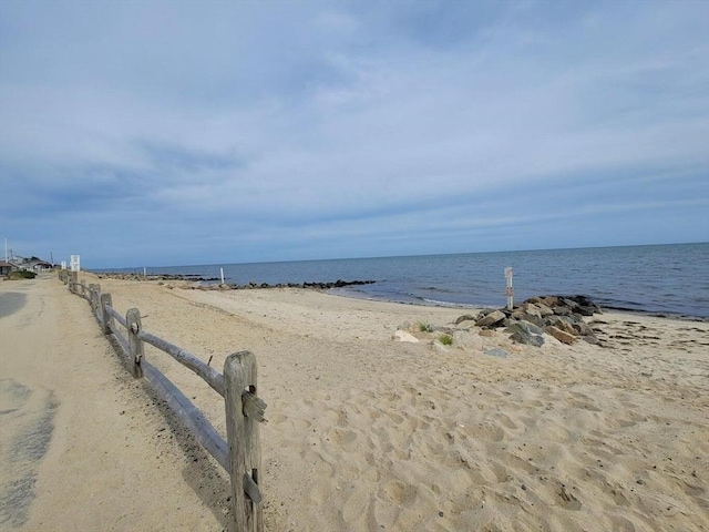 water view featuring a beach view
