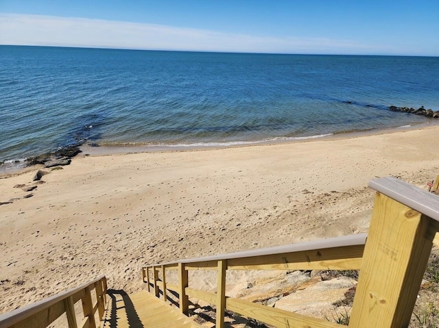 water view with a view of the beach