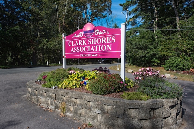 view of community sign