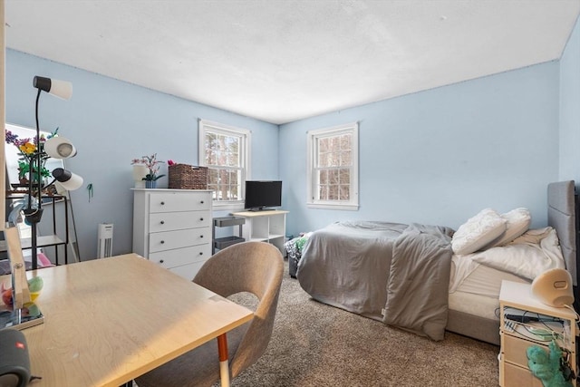 view of carpeted bedroom