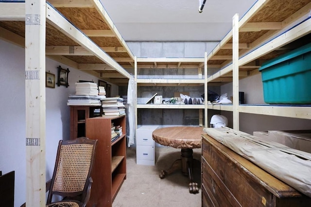 view of storage room