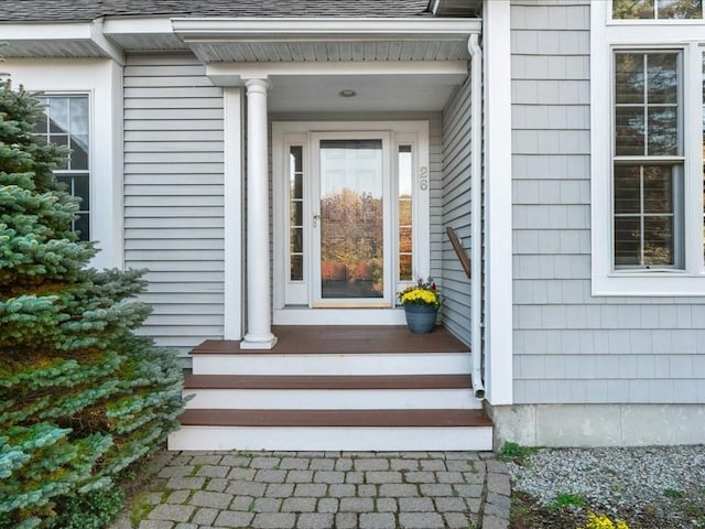 26 Silver Brook Ln Unit 26, Norwell, MA 02061 - doorway to property with roof with shingles