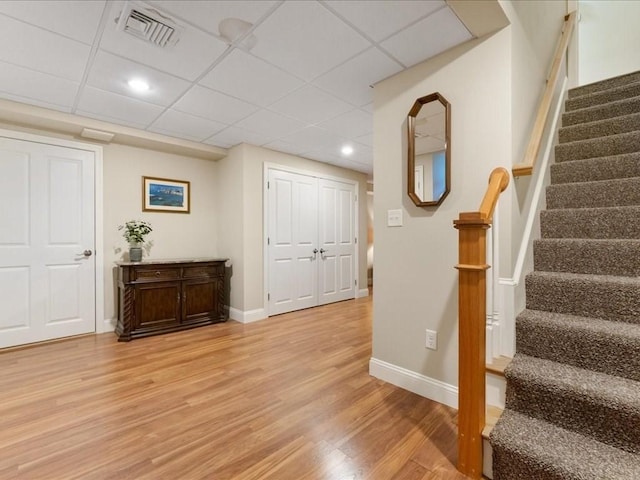 26 Silver Brook Ln Unit 26, Norwell, MA 02061 - staircase with wood finished floors, a drop ceiling, and recessed lighting