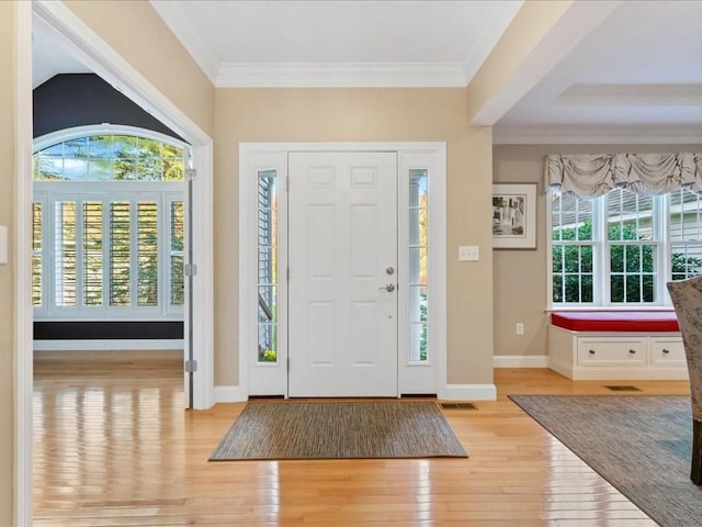 26 Silver Brook Ln Unit 26, Norwell, MA 02061 - entryway featuring light wood-style flooring and crown molding