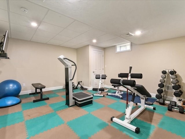 26 Silver Brook Ln Unit 26, Norwell, MA 02061 - workout room with recessed lighting and baseboards