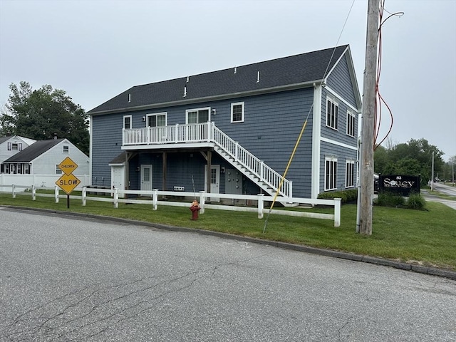 83C Maple Ave Unit C, Rutland, MA 01543 - rear view of house with a deck and stairway