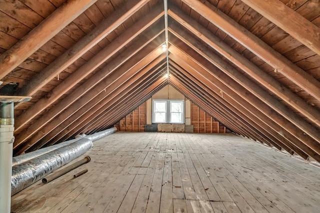 view of attic