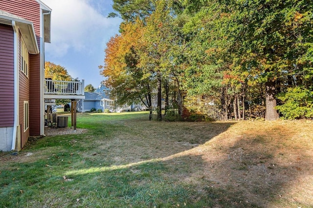 view of yard featuring cooling unit