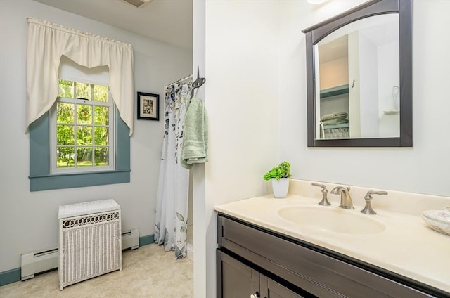 9 Eaton St, Gardner, MA 01440 - bathroom featuring vanity and a baseboard radiator