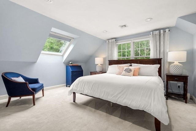 1 Crooked Ln, Manchester, MA 01944 - bedroom featuring lofted ceiling, light colored carpet, multiple windows, and a skylight
