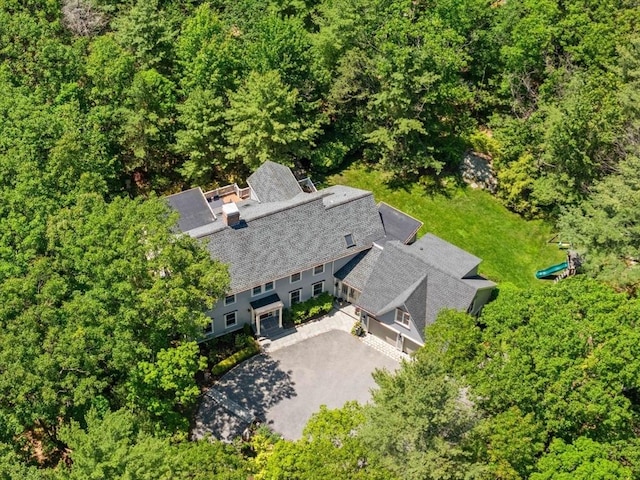 1 Crooked Ln, Manchester, MA 01944 - view from above of property with a forest