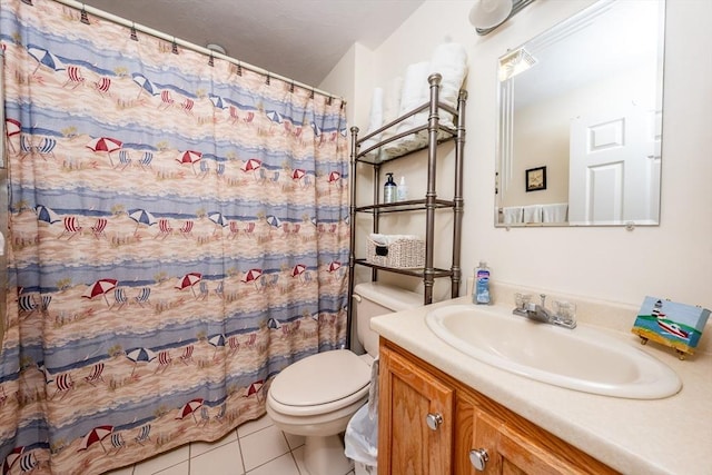 12 Kettle Ln Unit 31, Mashpee, MA 02649 - bathroom featuring vanity, tile patterned flooring, and a shower with shower curtain