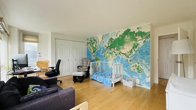 66 Winchester St Phb, Phb, Brookline, MA 02446 - bedroom with light wood finished floors and a desk