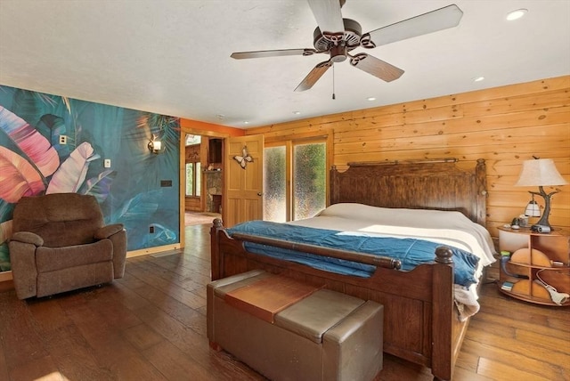 4 Paddock Rd, Rutland, MA 01543 - bedroom with hardwood / wood-style floors, recessed lighting, and ceiling fan