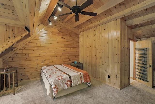 4 Paddock Rd, Rutland, MA 01543 - carpeted bedroom featuring wooden ceiling and wood walls