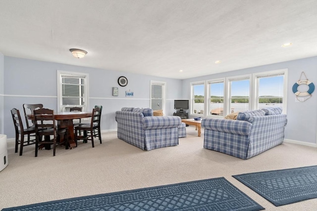 35 Island Rd, Holland, MA 01521 - carpeted living area with baseboards and recessed lighting