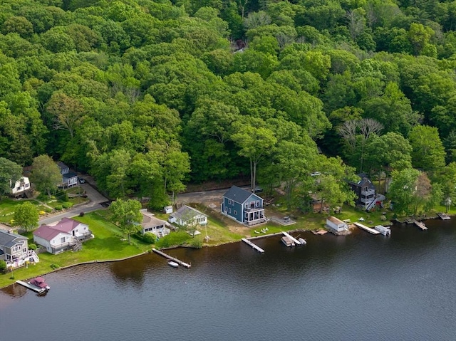 35 Island Rd, Holland, MA 01521 - bird's eye view of a forest and a nearby body of water