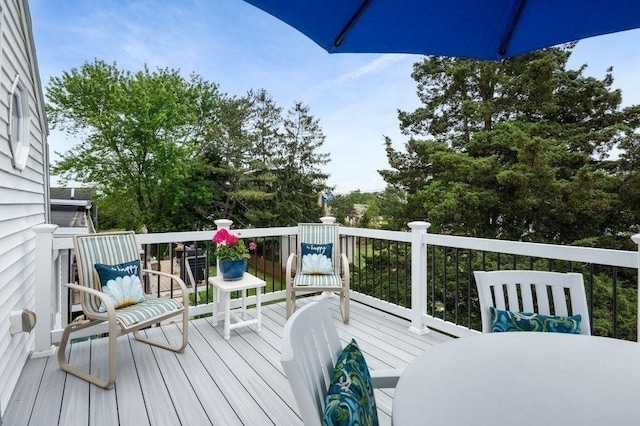 5 I St Unit 2, Newburyport, MA 01950 - wooden deck featuring outdoor dining area