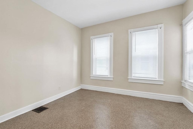 view of carpeted empty room